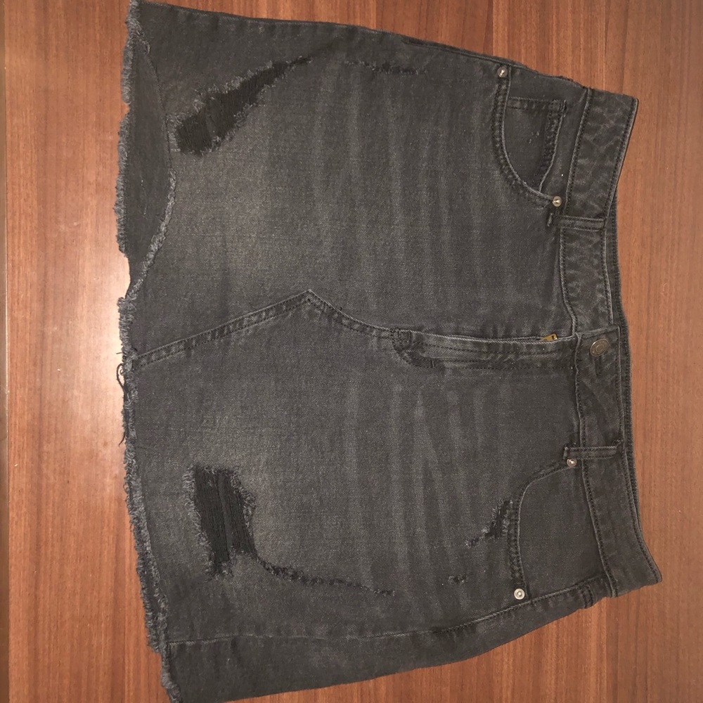 Wild Fable Black Jean Skirt